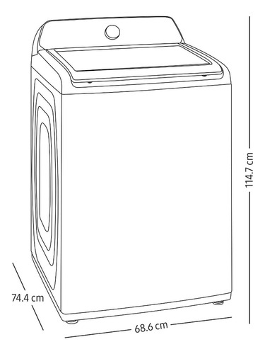 Lavadora Samsung 22 Kg, Inverter, Agitador, Smartthings Blanco
