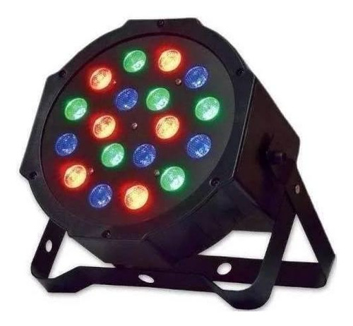 Refletor Canhão 18 Led Display Digital Rgb Mini Strobo Bara