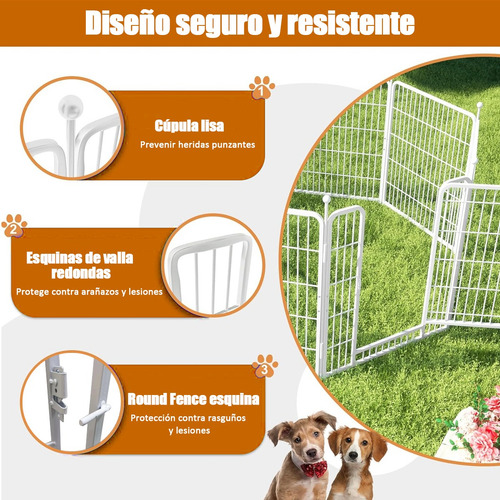 Corral Para Mascotas De Metal 120x60cm, Ideal Para El Hogar