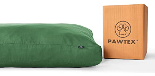 Cama Rectangular Transpirable Para Perro Grande Color Verde
