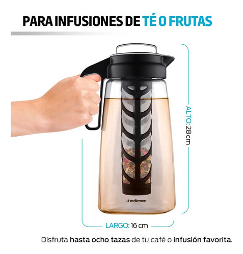 - Cafetera Jarra Cold Brew 2 Litros Cafe Frio Y Te Redlemon