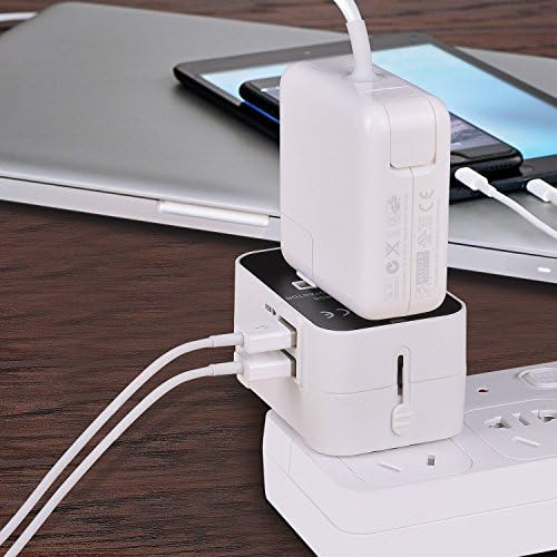 Adaptador De Viaje Internacional Universal Todo En Uno, Carg