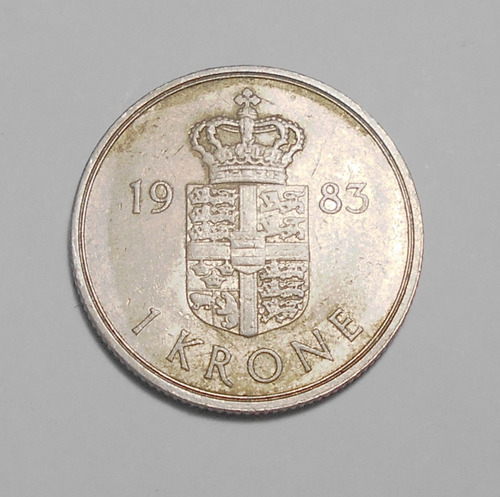 Dinamarca Moneda De 1 Corona 1983 - Km#862.3 - Margrethe Ii
