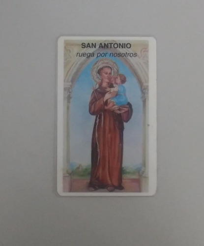 Estampita De San Antonio De Padua Plastificada 