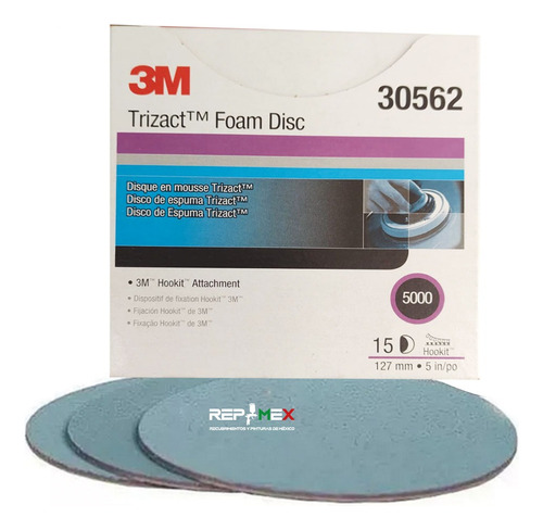 Disco De Esponja Trizact 6 Diam. Marca 3m Mod. 30562 Gr5000