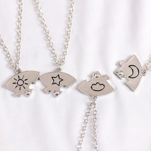 Collar De Joyería De Amistad Para Mejor Amiga, Conjunto De 4