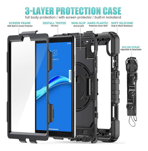 Para Funda Para Lenovo Tab M8 Hd Tb-8505f+protector