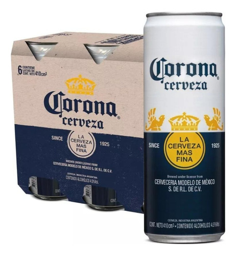 Cerveza Corona 410ml X6