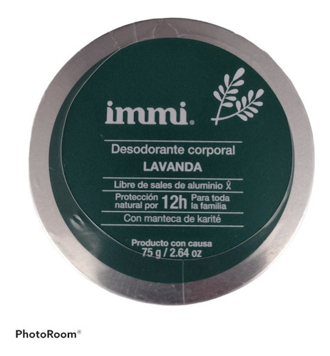 Desodorante Immi Lavanda Libre Aluminio Y Triclosan Vegano