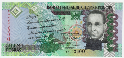 Sao Tomé E Príncipe Billete 100,000 Dobras Unc 2013 Pic 69