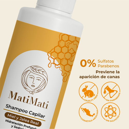 Shampoo Capilar Miel Y Jalea Real Matimati 425 Ml