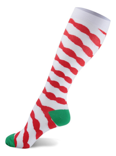 6 Pares De Calcetines De Compresión Navideños, Calcetines De