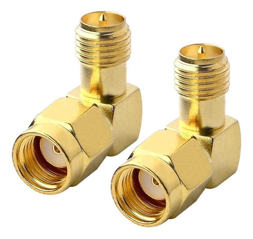 Rf Coaxial Adaptador Rp Sma Agujero Dama Pin Angulo Para