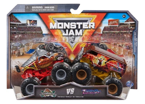 Monster Jam Knightmare Vs Thunder Bus Esc. 1:64 