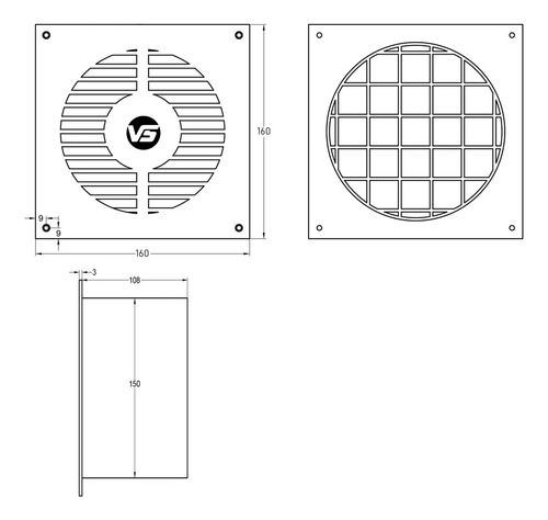 Extractor Aire Baño Ø 6 '' 15 Cm Pared Techo+ Persiana Movil