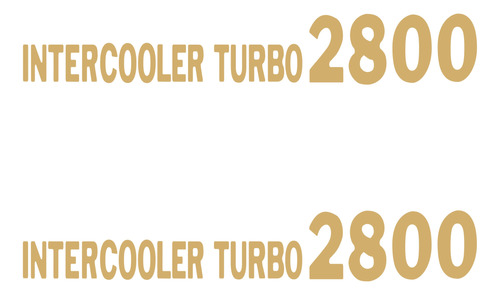 Adesivos Intercooler Turbo Pajero 2800 Em Dourado M28007