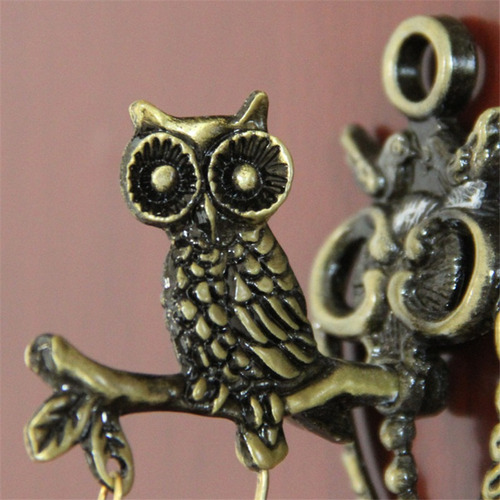 Imagen 4 de 9 de Timbre De Metal Retro Animales Búho Colgante Campana Para Ti