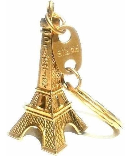 60 Chaveiros Torre Eiffel França Paris Metal Dourado