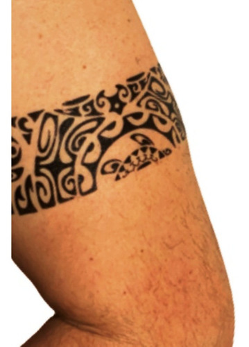 Tatuagem Temporária Masculina Bracelete Maori 29x4cm
