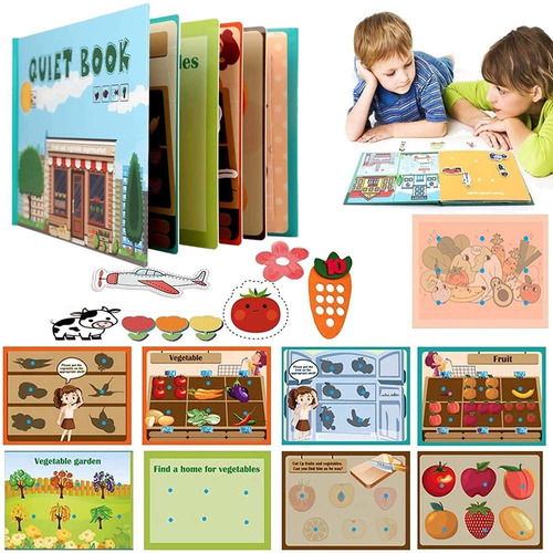 Libro Montessori Quiet Para Niños Libro Interactivo A