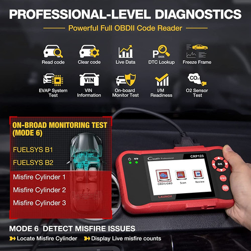 Imagen 7 de 8 de Lanzamiento Obd2 Crp123 Engine/abs/srs Scanner