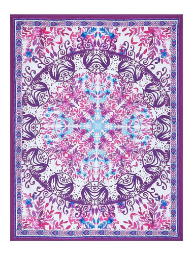 Tapiz Para Colgar En La Pared, Manta Decorativa 1.50x2.00 Mt Color Padma - Morado