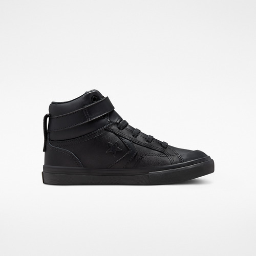 Zapatillas Unisex Niños Caña Alta Color Negro Converse