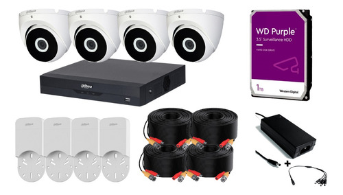 Kit Dvr 8ch 5mp, 4 Cam 5mp, 1tb, Cables Y Cajas De Conexion