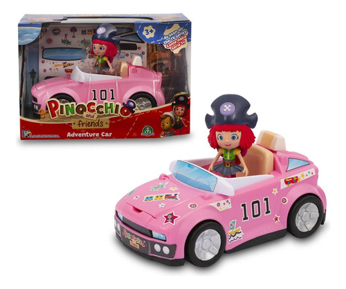 Pinocchio - Coche Con Mini Figura Color Rosa claro