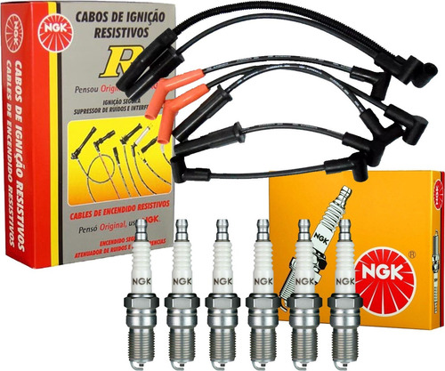 Cabo Ignição + Velas Ford F1000 4.9 V6 Argentina 95 96 97 98