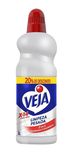 Imagem 2 de 7 de Limpador Limpeza Pesada Veja 1l Cloro C/ 20% Off