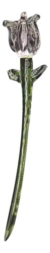 De Flor De Glass Figura Central Centro De Mesa 75x12cm Rosa