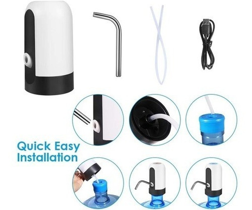 Imagen 4 de 6 de Dispenser Bomba De Agua Bidon Automatico Usb Recargable