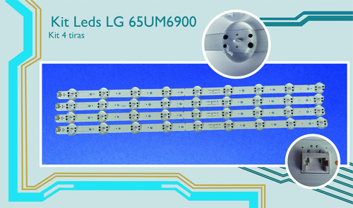 Kit De Tiras Led Compatible Con: 65um6900 (4 Piezas)
