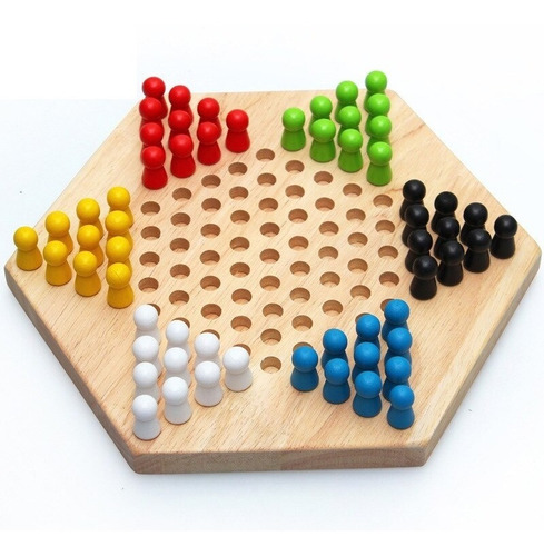 Juego Dama Chinas Tablero Y Fichas En Madera Juego De Mesa