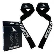 Comprar Straps Muñequeras Correas De Levantamiento Lifting Gym Pesas Crossfit Ocean Fitness Ocean Straps 1 Par Antideslizantes Color Negro