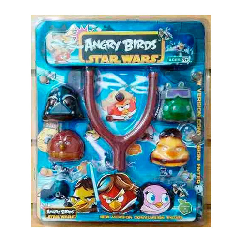 Muñecos Angry Birds Starwars Chifles X 4 Con Gomera
