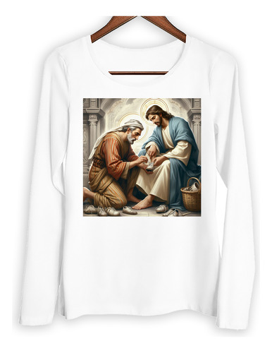 Remera Mujer Ml Jose Jesus Amor Humildad Zapatos Dios