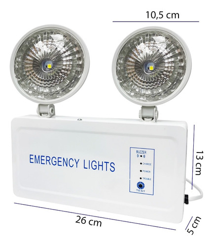 2x Lámparas Emergencia Led Focos Recargable 220v