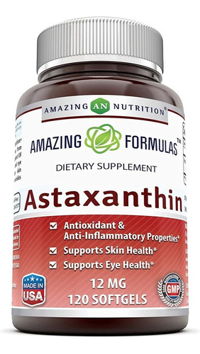 Amazing Formulas - Astaxantina. Suplemento Alimenticio. 12 .