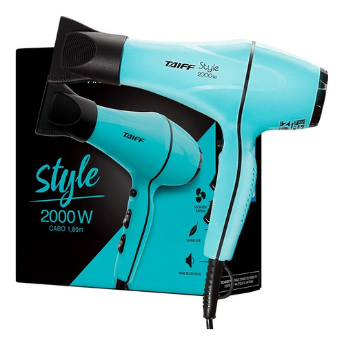 Secador de cabelo Taiff Clássica Style azul 220V