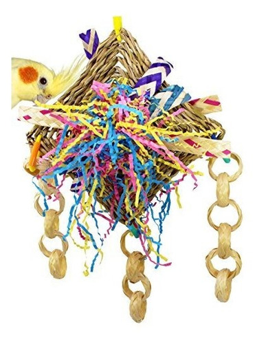 1723 Bonka Bird Toys Cuatro Esquinas Loro Jaula Juguetes Coc