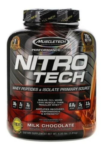 Imagen 1 de 1 de Suplemento en polvo MuscleTech Performance Series Nitro-Tech proteína sabor milk chocolate en pote de 1.8kg