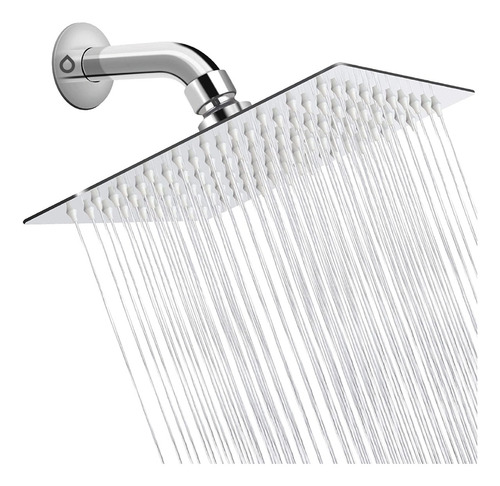 Imagen 6 de 6 de Regadera Ducha 20 Cms Quadra Lujo Metalica