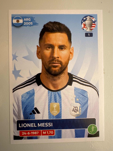 Figurita De Lionel Messi Copa América 2024 Panini