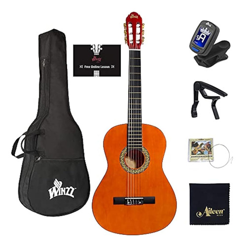 Winzz Guitarra Clásica De 39 Pulgadas, Tamaño Completo, Para