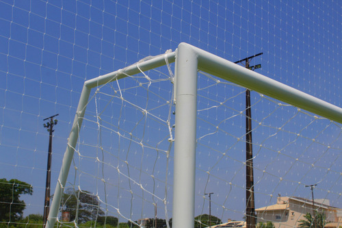 Par Rede Gol Futebol Society Suiço 5mts Fio 3mm (seda)