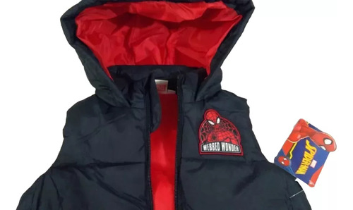 Chaleco Acolchado Y Playera De Spiderman Para Niño