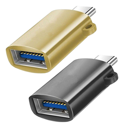 2 Piezas Usb 3.0 Hub Usb C Divisor Salida De Negro Y Oro