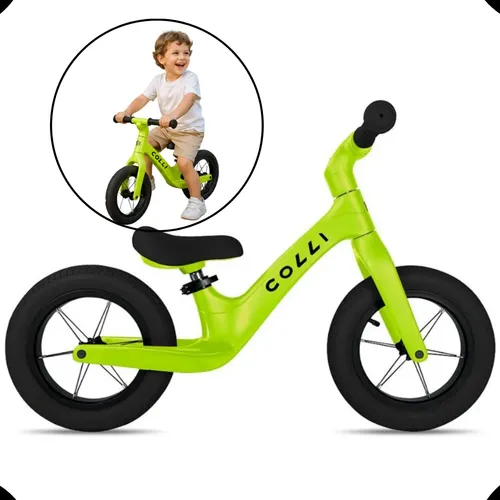 Bicicleta De Equilíbrio Infantil Aro 12 Balance Colli Pitukinha - Amarelo Neon